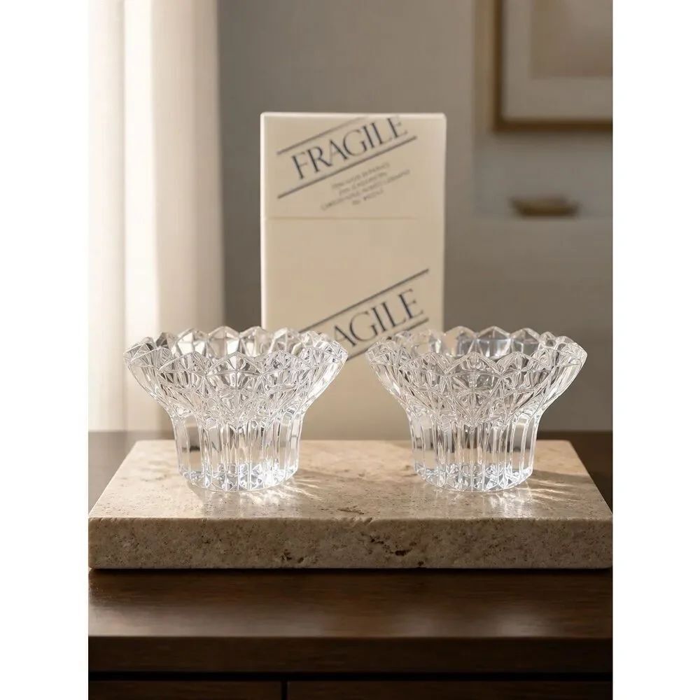 LEAD CRYSTAL CANDLE STICKS